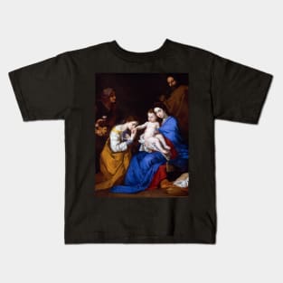 The Holy Family with Saints Anne and Catherine of Alexandria by Jusepe de Ribera Kids T-Shirt